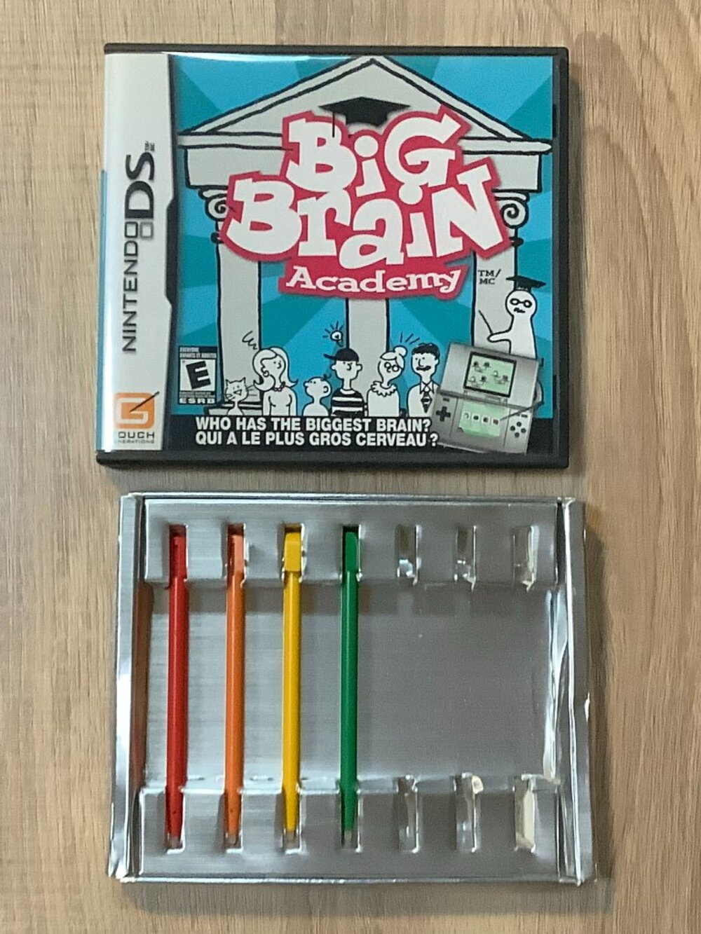 Big Brain Academy game Nintendo DS Lite rainbow stylus lot